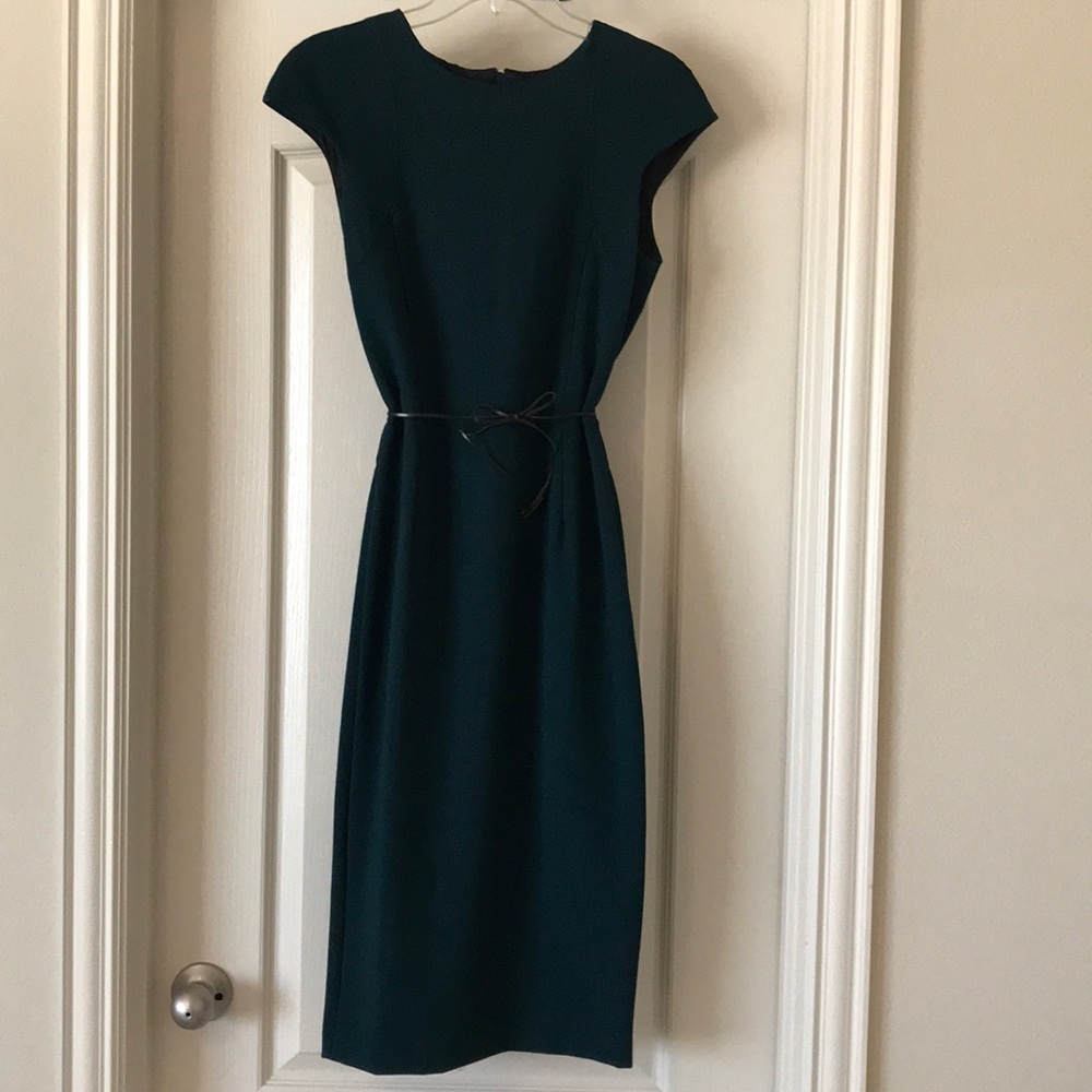 Brand New ZARA teal/pine Sheath Dress